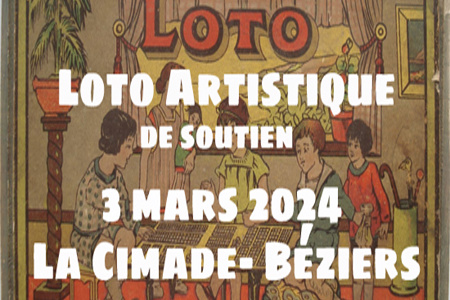 Vivre Ici – En Vie à Béziers, organise son Loto artistique de soutien !