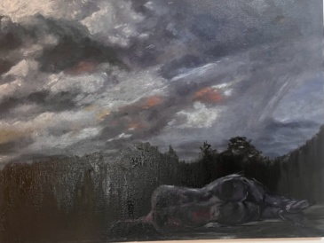 woman in a landscape collection. Sleeping Beauty