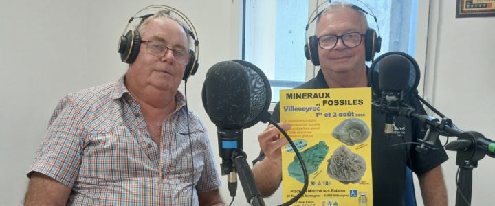 Le 11ème SALON MINÉRAUX ET FOSSILES DE VILLEVEYRAC du 1er au 02 août