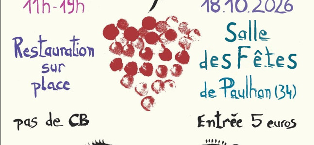 Vivre ici – Dynamique du Raisin dimanche 18 octobre 2026 à Paulhan Vivre ici – Dynamique du Raisin dimanche 18 octobre 2026 à Paulhan